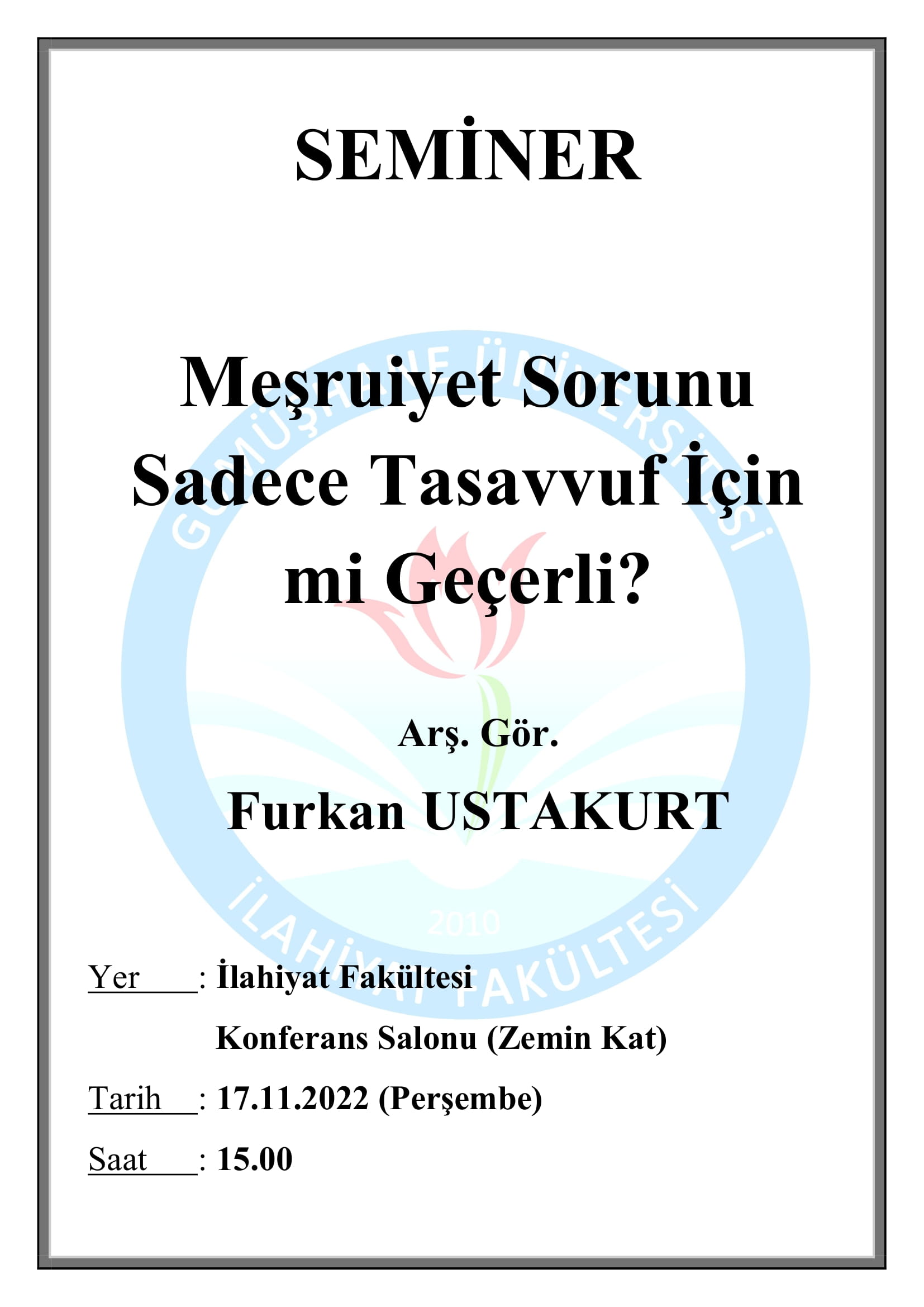 İlahiyat Fakultesi Semineri